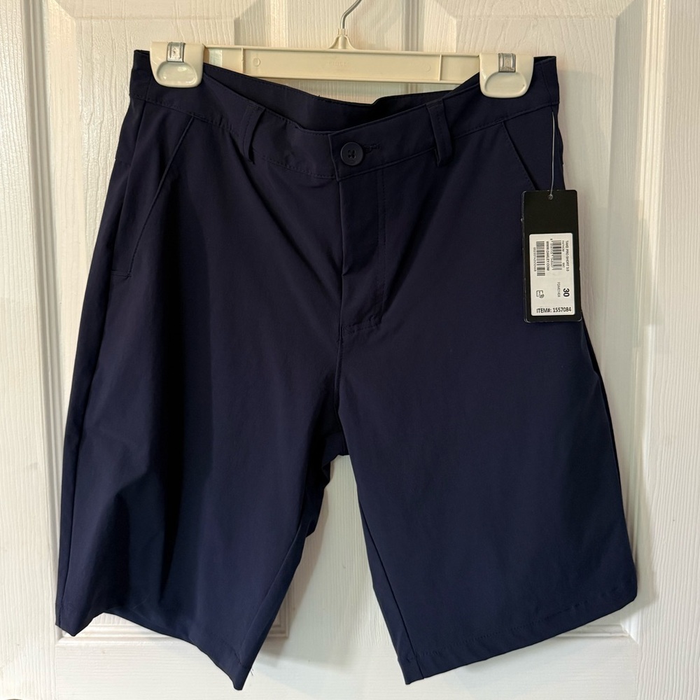 Oakley Blue Flat Front Shorts